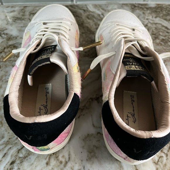 Vintage Havana Rory Tie Dye Leather Calf Hair Sneakers SZ 7 - Picture 4 of 8